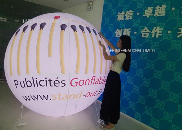 Quality Glow / Flash Flying Helium Balloon Lights PVC Logo Outside Spheres Advertising Inflatable for sale