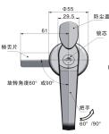 Industrial Keyless Gate Handle Lock Chrome Plating ISO Certificate