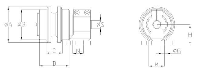 Ex400 Ex300 Ex200 Ex100 Ex70 Ex55 Excavator Top Carrier Roller Komatsu Up Roller Tracks Portable Roller with Components