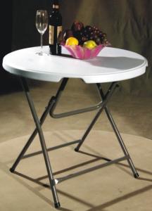 standing round folding table/round foldable HDPE table furniture