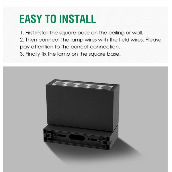 Up And Down Lighting Modern LED Wall Mounted Garden Courtyard Lights 10W Black White Housing Color Waterproof IP65