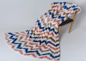 Super Soft Warm Plush Polyester Fleece Blanket Sofa Bed Couch Modern Printed Stripe