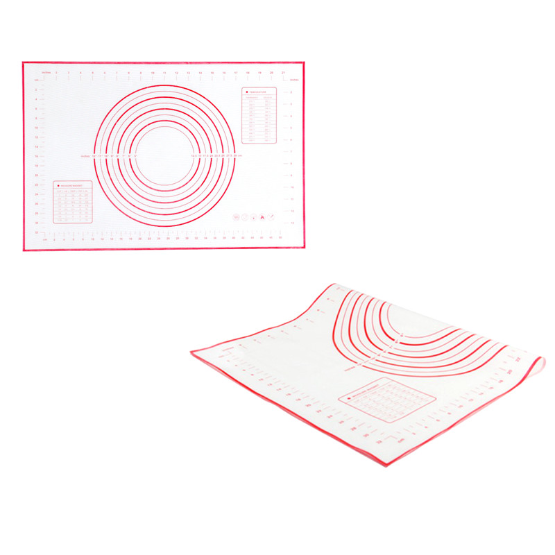 Silicone Pastry Mat with Measurement for Baking Mats Dough Rolling Mat Fondant Pie Crust Mat