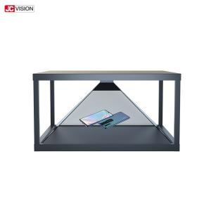 China 19 Inch Transparent LCD Screen 360 Degree 3D Hologram Glass Pyramid Showcase on sale