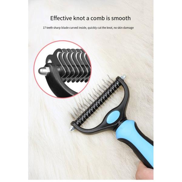 Wholesale Pet Double Sided Knotting Hair Brush Special Grooming Rake Comb For Dogs And Cats