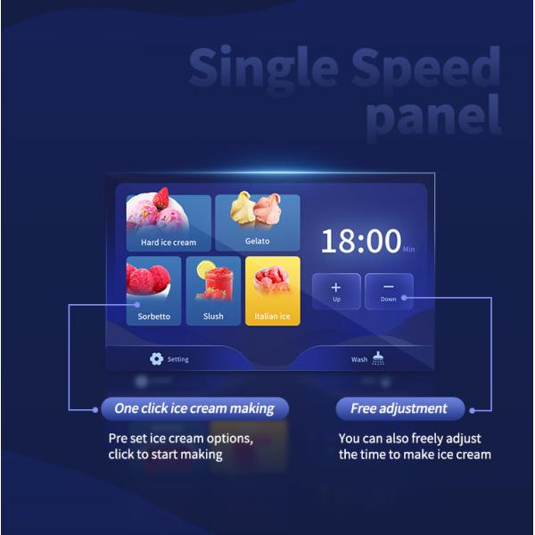 2200W Automatic Gelato Hard Ice Cream Making Machine 48L/H for Commercial