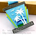 Metal Challenge Awards Medal with ribbon, custom enamel color filled challenge
