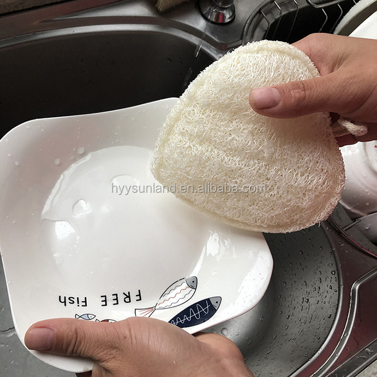 Y-Z Natural Organic Loofah Dishwashing Non-stick Oil Brush Pot Ecological Reusable Kitchen Cleaning Sponge