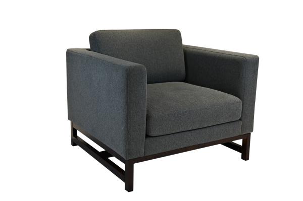 Quality Modern Lobby Lounge Furniture Metal Frame Single Sofa Armchair for sale