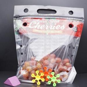 China flat bottom fresh fruit vegetable plastic packing bag, dried cherry packing bag, supermarket grape packing bag on sale