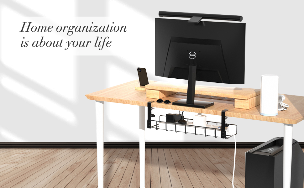 Hook Type Wire Organizer for Desks Offices and Kitchens Silver Installation Type Hook