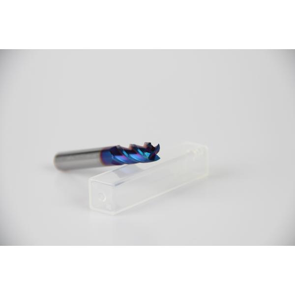 Nano Blue Coating Flat Carbide End Mill For Stainless Steel 2/ 4 Flute