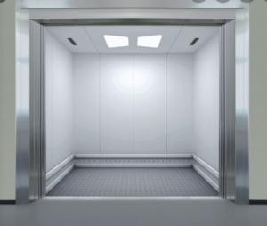 PLC Control SS Cargo Elevator With Silver Color Overload Protection