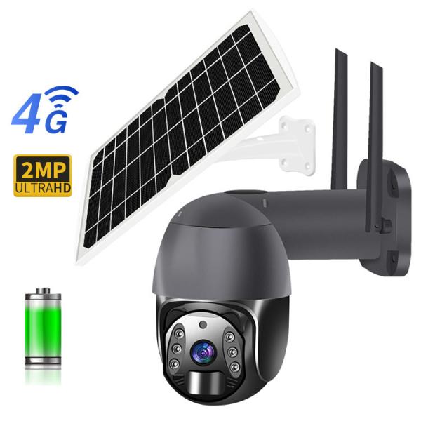 Quality PIR Battery 4g Solar Powered Camera , Fire Protection Starlight Ptz Camera for sale