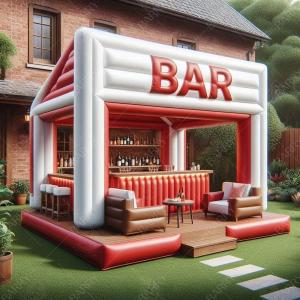 China Commercial Adult Inflatable Pool Bar Blow Up Backyard Inflatable Pool Bar With Swimming And Seats For Party Event on sale