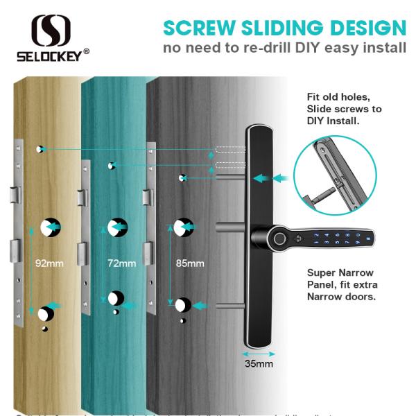 Ttlock Keypad Code Wifi Security Gate Smart Bedroom Door Lock