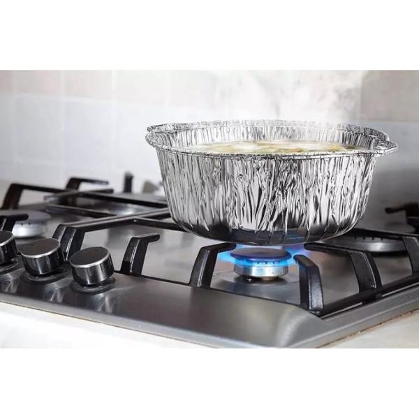 5300ml Disposable Cooking Pie Pot Large Aluminum Foil Pot Round Baking Container For Hot Pot