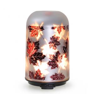 China 90*150mm Glass Aromatherapy Diffuser , Household Maple Leaf 100ml Aroma Diffuser on sale
