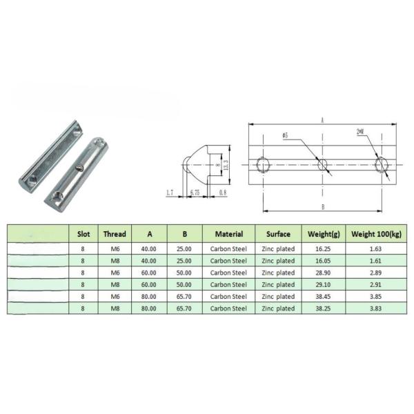 Wholesale M6 Long T Slot Nut Roll-in Spring Loaded Ball Elastic Nuts for 4040 Series Aluminum Profile