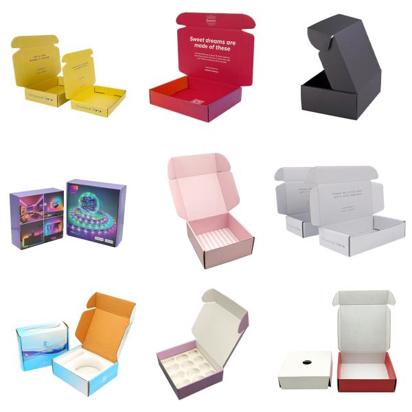 Folding Colored Corrugated Mailer Boxes Apparel Carton Packaging Box for Apparel Shoes