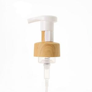 China 43/415 Cosmetic Products New Design Free Sample Dosage 0.8 cc Bamboo Foam Pump on sale