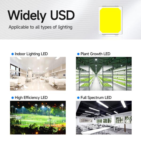 Ra80 7070 SMD High Lumen 1700-1800LM 9V LED CHIP Warm White Street Light LED