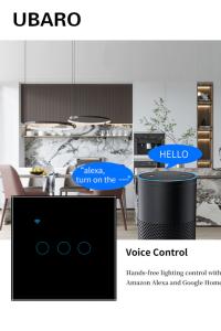Buy cheap Tuya App Remote Control Smart Home Wall Mount Light Smart WIFI Switch Touch Lamp Switch Voice Control 2 Gang product