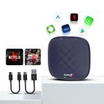 Android 13 With Youtube & Netflix Wired to Wireless Adapter Carplay Tbox Plus