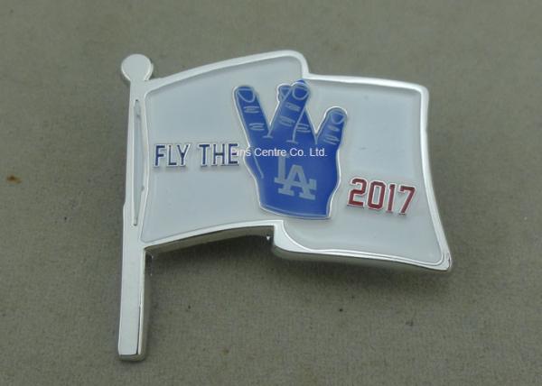 Quality Personalised Custom Soft Enamel Pin  ,  LA Butterfly Clutch Pin Badges for sale