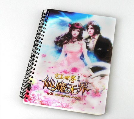 PLASTIC LENTICULAR 3D printing notebook flip animation notepad cover motion 3d Lenticular Book Cover