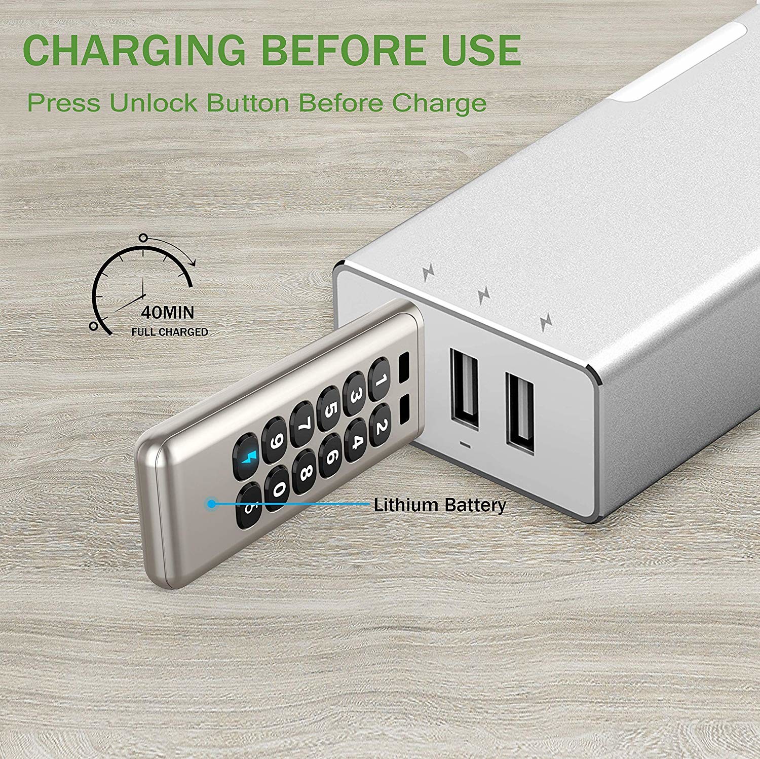 Encrypted USB Flash Drive, Keypad Secure Memory Stick, Military Grade Hardware U Disk with Password Protect