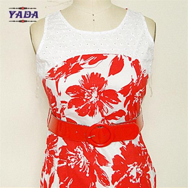 Ladies slim style sleeveless floral casual dresses women elegant designs fat ladies lady dress made in China