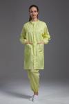 Anti Static ESD labcoat smock Resuable Class1000 with straight open zipper stand