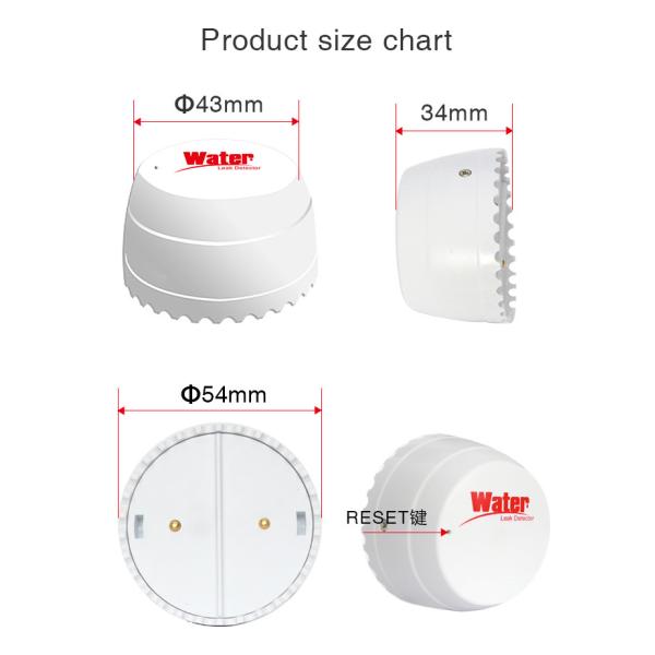 Tuya Smart Home Life Remote Control Low Power Consumption Wifi Water Pipe Leakage Detector