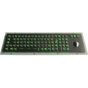 Explosion Proof Metal Backlit USB Keyboard With Optical Trackball