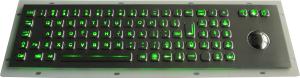 Waterproof metal Backlit USB Keyboard with 81 Keys compact illuminated keyboard
