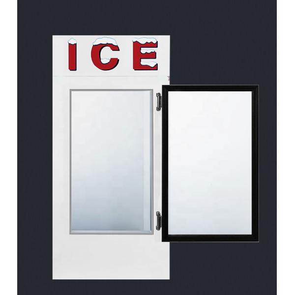 Bagged Ice Storage Bin 1699L Ice Merchandiser Freezer With Slanted Front