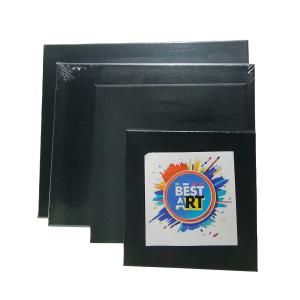 Customizable Black Stretched Blank Black Stretched Painting Canvas Boards Various Sizes