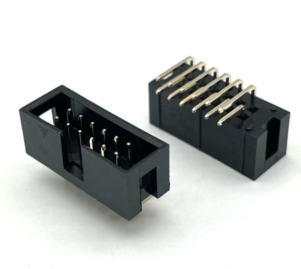 Quality Right Angle Box Header Connector DIP PCB DC3 12 Pins Headers 2.54mm Pitch for sale