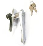 L-Locking Handle Lock with keys Cabinet Handle Locks for Metal Box Bright Chrome