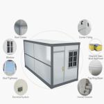 Homes Portable Office Building White or Customized Color Prefab Foldable