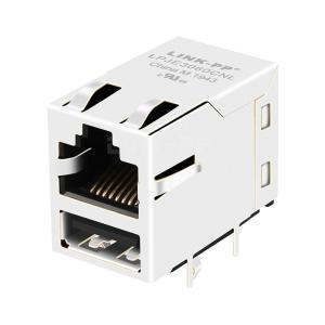 Buy cheap LPJE3060CNL Without LED Tab Up Single USB RJ45 Jack Without Integrated Magnetics product