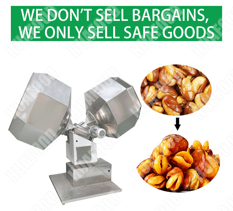 Octagonalautomatic Snacks Making Machine , Drum Potato Chip Seasoning Machine