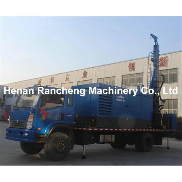 300m Depth Water Well Drilling Rig 266HP Load Vehicle Engine 115 - 350mm Dia