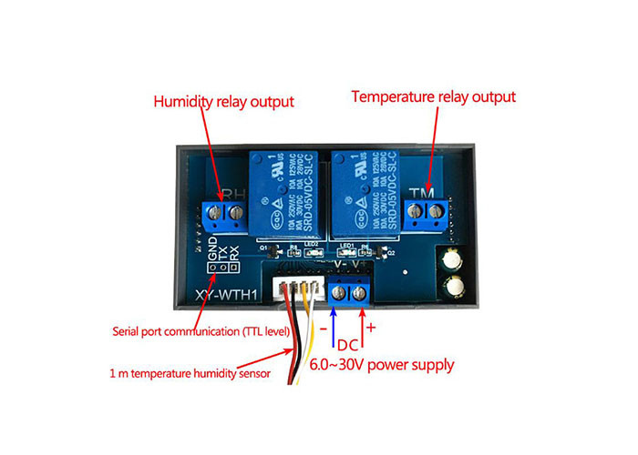 Sensor Module Digital Thermostat With Humidity Control XY-WTH1