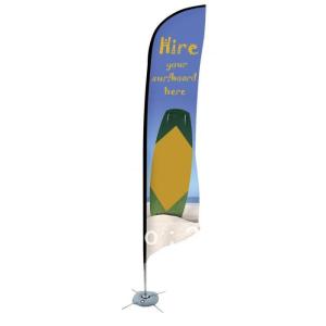 Advertising Promotional Feather Flags Printing , Full Color Feather Swooper Flags Durability
