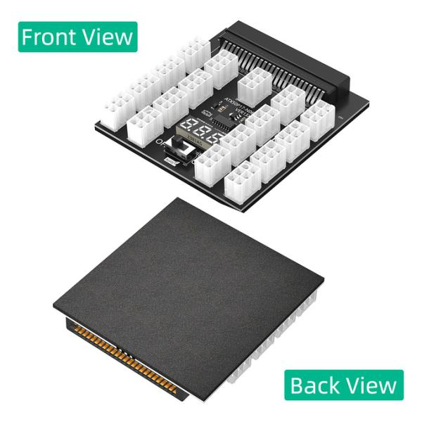 17 ATX PCI-E 6Pin 12V Connector Power Converter Breakout Board for 750W 1100W 1600W 2000W 2400W Daier Server PSU