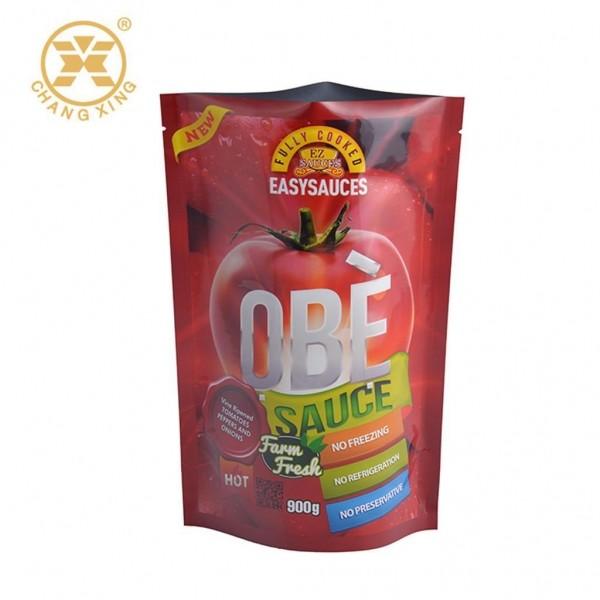 Quality Red Aluminum Foil For Food Skillet Tomato Sauce Custom Vacuum Sealed Packaging for sale