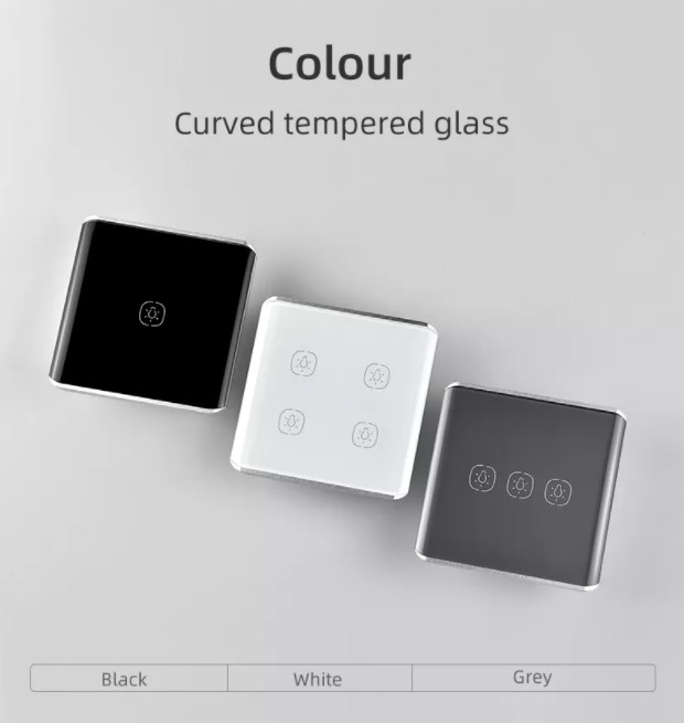 Tuya 1 Gang Switch Wifi Curved Surface Manual Touch Control Wall Switches For Smart Home