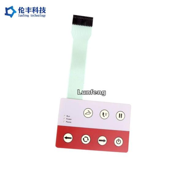 3M467 Waterproof Membrane Switch Metal Tactile LED Backlight